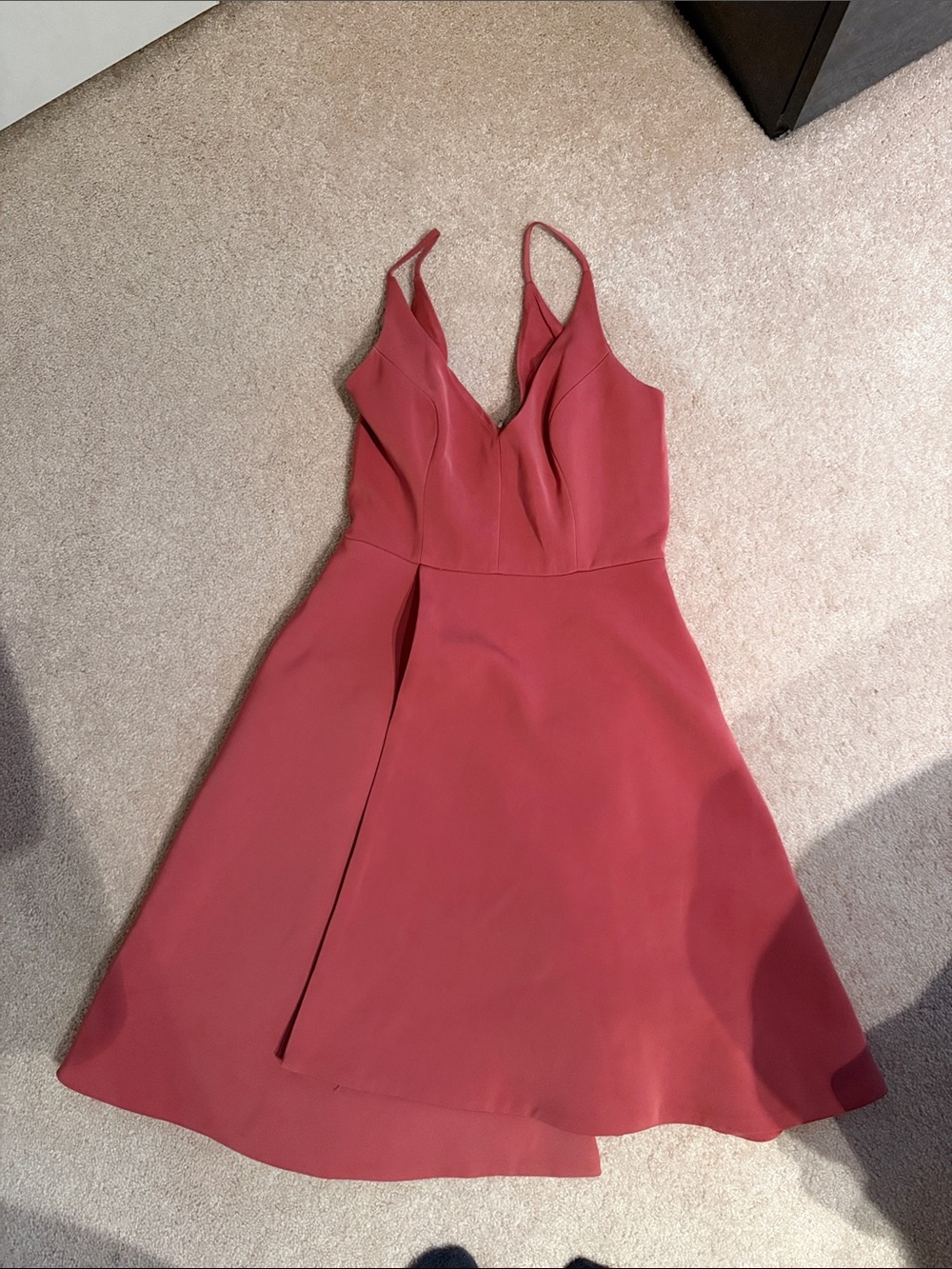 Keepsake Sleeveless V-Neck A-Line Dress in Rose XS